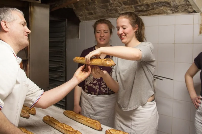 Bread and Croissant Class in a Family Bakery
